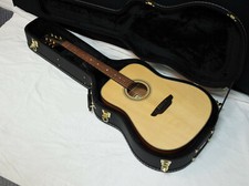 Luna Artist Recorder Acoustic Dreadnought Guitar New W/ Case - All Solid Wood
