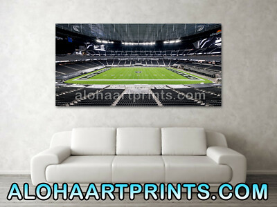 Las Vegas Raiders Stadium Full View 50 Yard Line Fine Art Print 18 by 36 inches