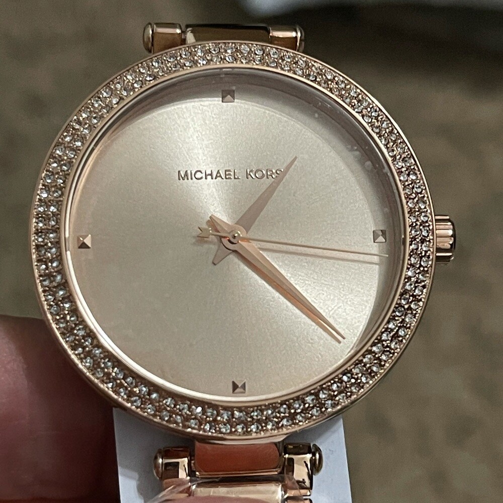 Michael Kors rose gold with pave crystals | eBay display picture 1