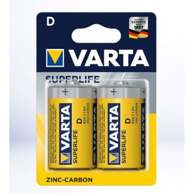 1 x Varta Superlife Batterie D R20 1,5V Zinc-Carbon, 2er Blister