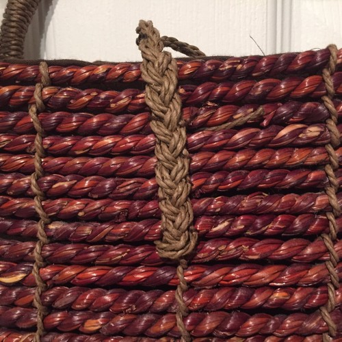 TROPICAL Beach Woven TOTE Natural Fibers Large Button Close SHOULDER Bag Target - Picture 5 of 7