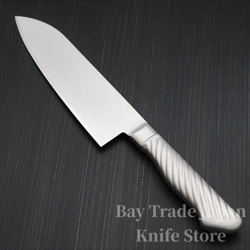 Japanese Tojiro Pro All Stainless VG10 Santoku Kitchen Knife 170mm F-895 - Picture 7 of 9