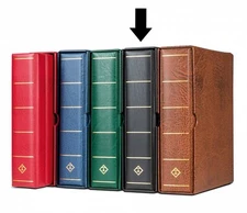 3 Ring Binder w/ Slipcase Black Lighthouse Vario G Office Wide Stamp Album Gift