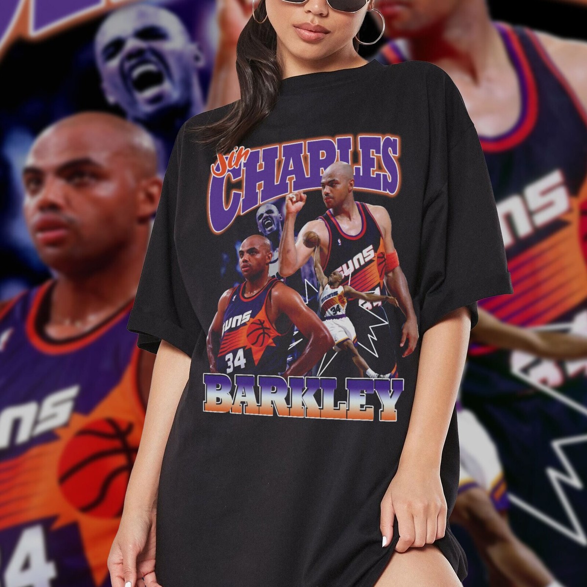 Vintage 90s Graphic Style Charles Barkley T-Shirt, PHX Charles