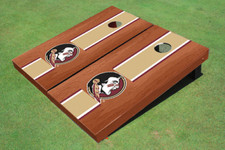 Florida State University Gold Rosewood Matching Long Stripe Cornhole Boards