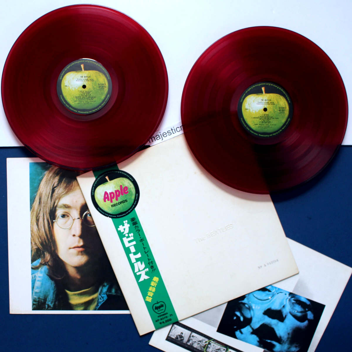 ORIGINAL 1969 RED VINYL THE BEATLES WHITE ALBUM VINYL LP POSTER