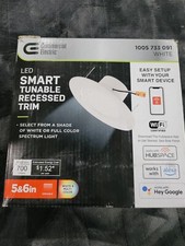  1 Commercial Electric 5" 6" Smart Integrated LED Recessed Light Trim, Husbpace