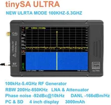TinySA ULTRA 100KHZ-5.3GHZ 4inch Handheld Tiny Spectrum Analyzer RF Generator