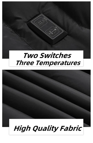 21 Areas Men Heated Jacket USB Electric Heating Vest Winter Outdoor Warm Coat - Picture 19 of 27