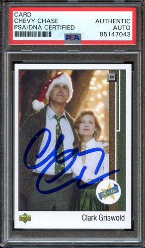 CHEVY CHASE PSA/DNA AUTO CHRISTMAS VACATION CLARK GRISWOLD 1989 UPPER DECK - Afbeelding 1 van 2