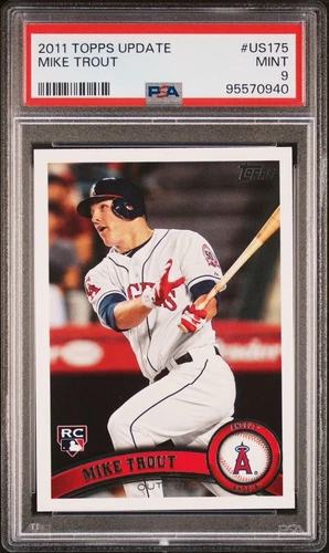 PSA 9 Mike Trout (RC) 2011 Topps Update #175