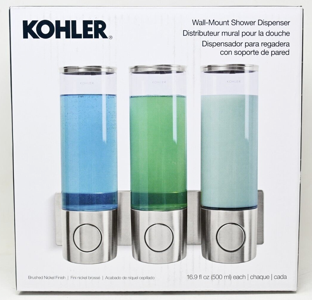 Kohler Wall Mount Shower Dispenser Brushed Nickel Finish 16.9 oz 3