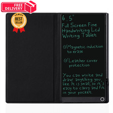 LCD Writing Tablet for Adult: Mini 6.5 Inch Full with leather case, Black