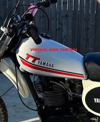 Steel Fuel Tank, Painted White, for Yamaha XT500 TT500, 1980 Model