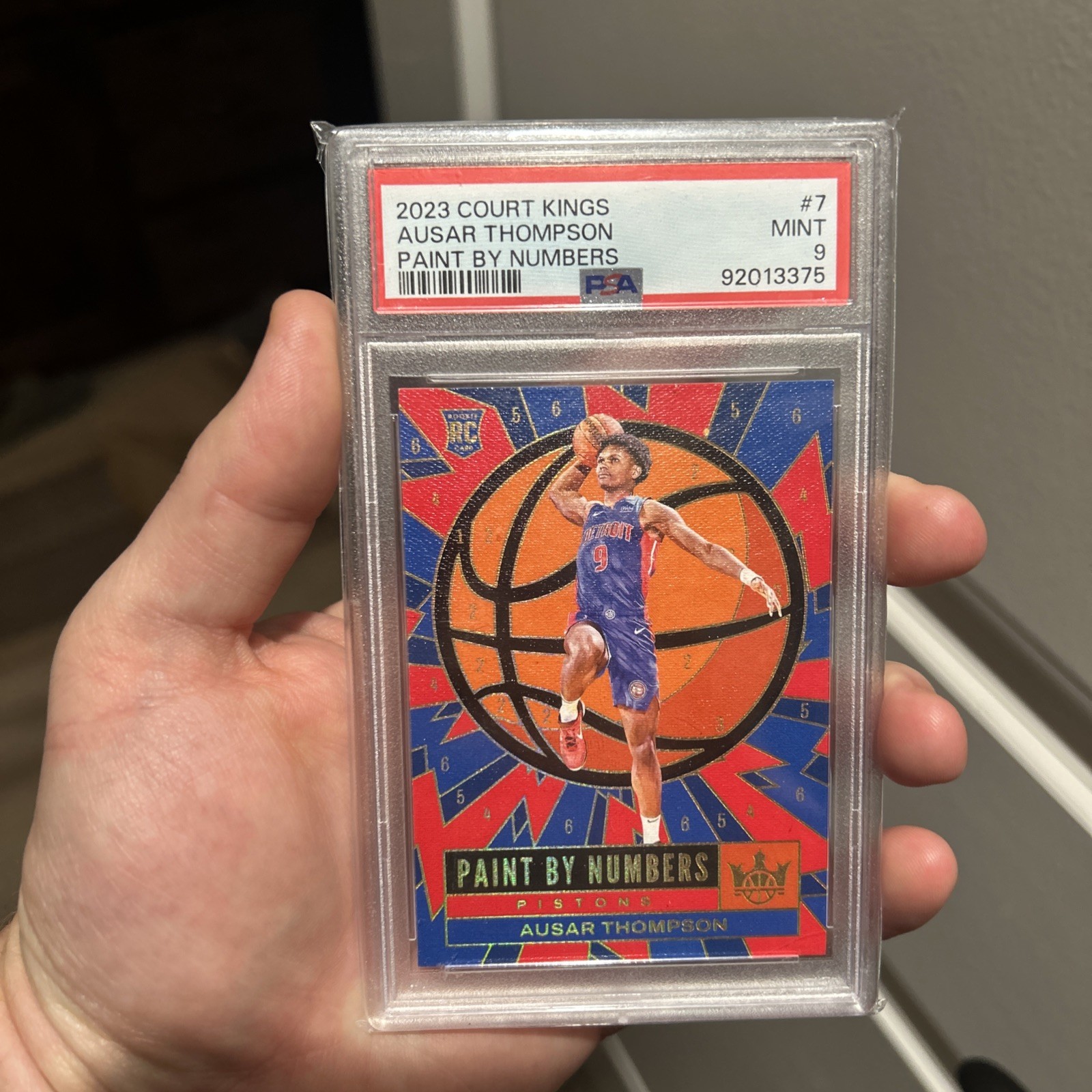 2023 Panini Court Kings Paint by Numbers #7 Ausar Thompson (RC) PSA 9 POP 4 SSP