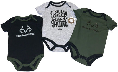 Realtree Baby Boys Bodysuits Set of THREE New! NWT 9-12 Months