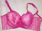 Pink Lace Women’s bra Embellished 44 See Pictures For Measurements