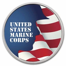 1 oz Silver Colorized Round - APMEX (United States Marine Corps)
