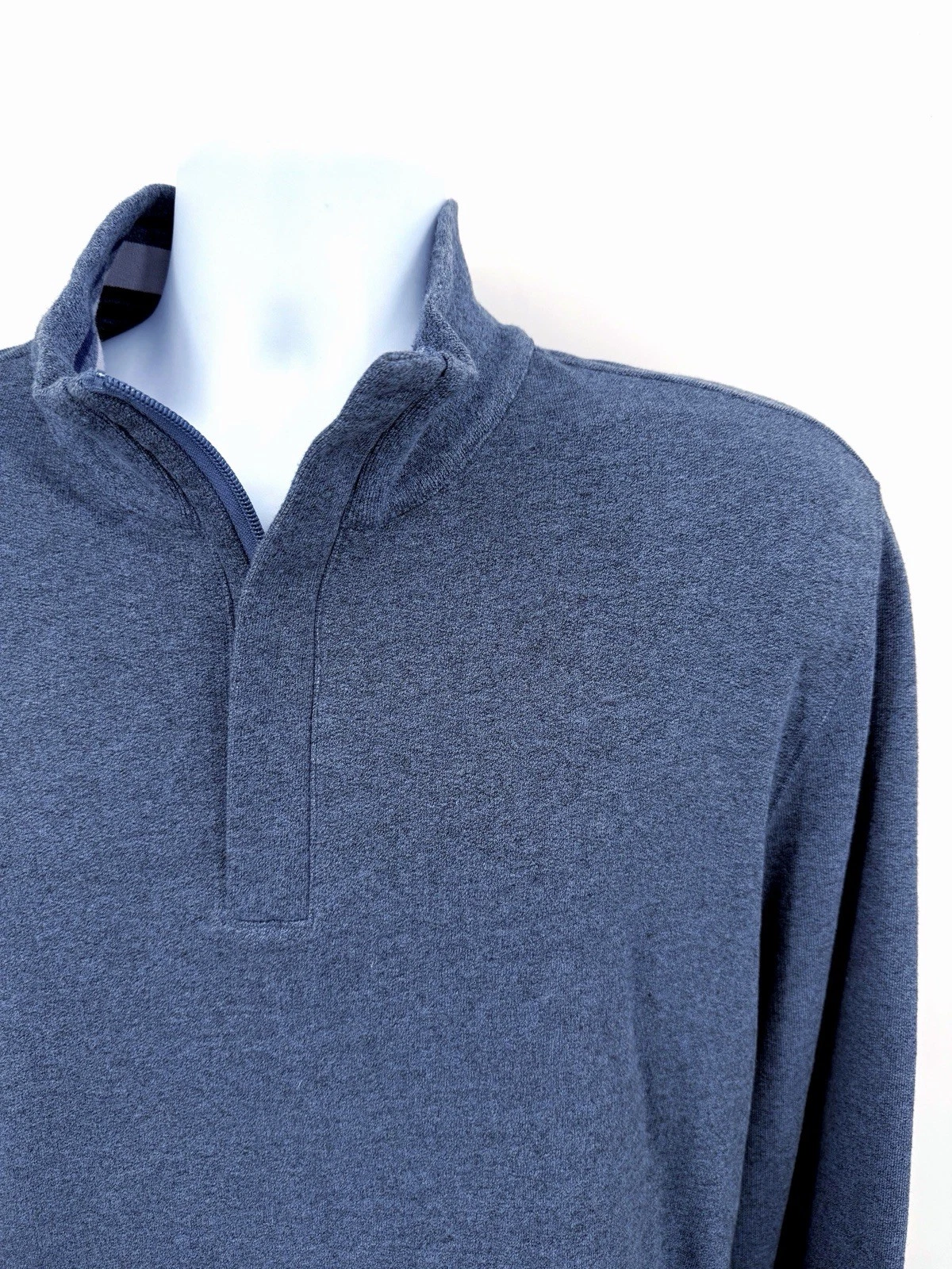 UNTUCKit Men's XL 1/4 Zip Stretch Sweater Solid Gray Performance Casual Pullover