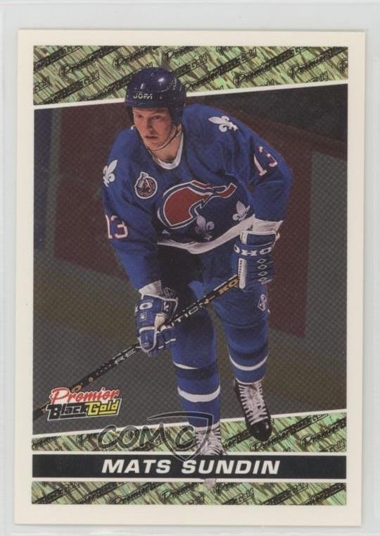 Mats Sundin #6 Hockey Cards 1993 O-Pee-Chee Premier Black Gold trading card — raw and PSA graded price guide