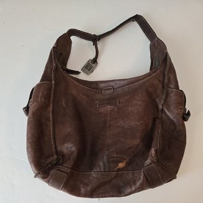 FRYE Company Campus Hobo Shoulder Bag - Dark Brown Leather  Large 