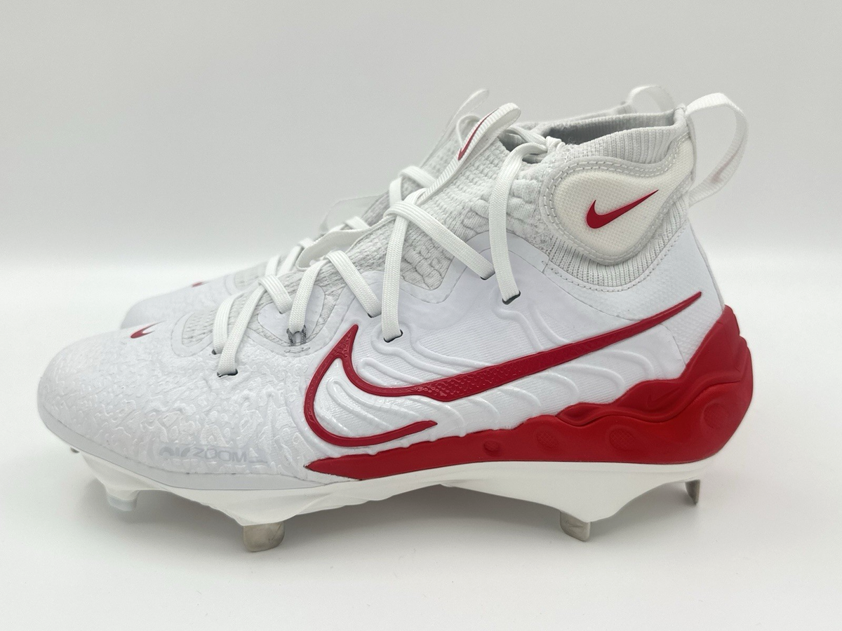 Nike 野球スパイク アルファハラチNXT MC ホワイト/レッド Nike Alpha Huarache NXT Men's Size 8 Metal Baseball Cleats White