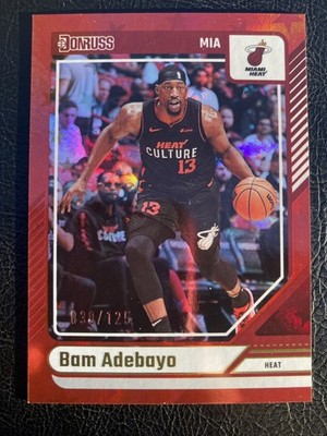 2024-25 Panini Donruss #92 Bam Adebayo Red Stars Holo SP 30/125 Red Color Match 