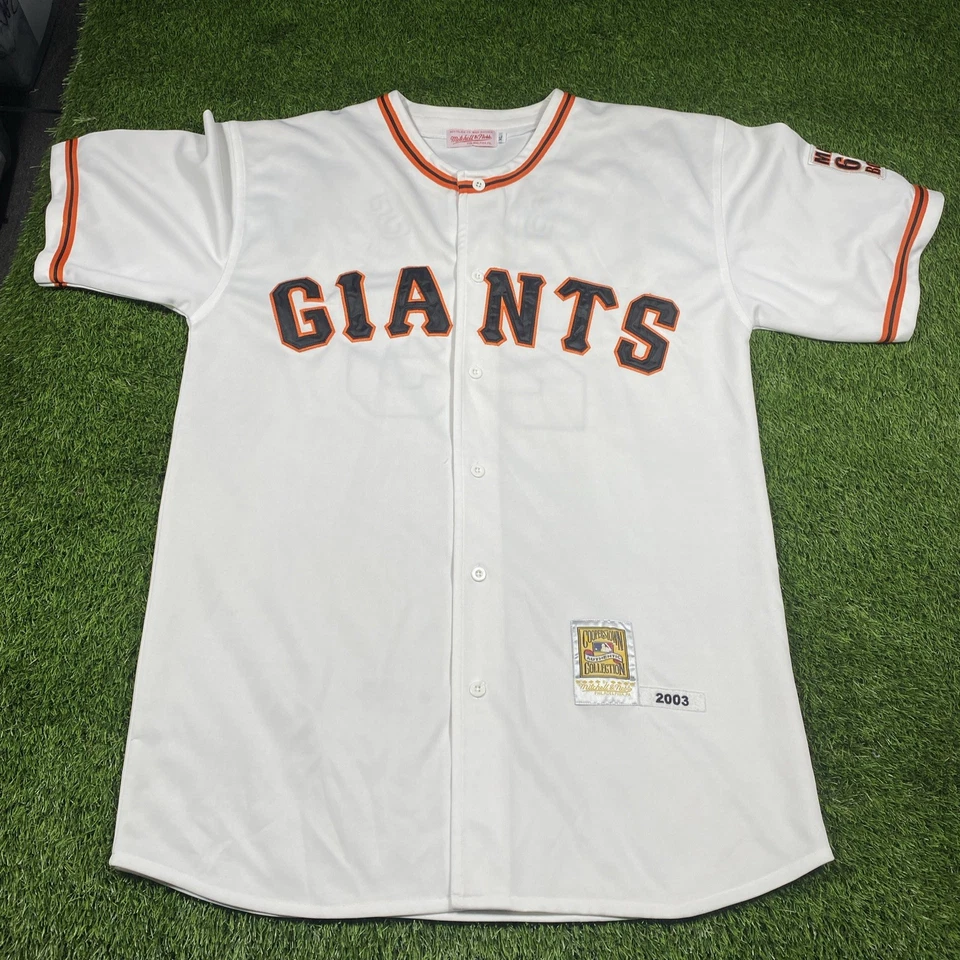 Barry Bonds 旧金山巨人队 Mitchell Ness 球衣 男式 Xl 白色缝制 MLB — 第 4/4 张图片