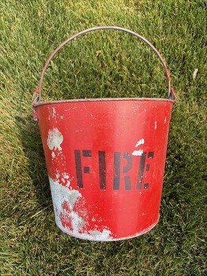 Antique Fire Bucket Metal