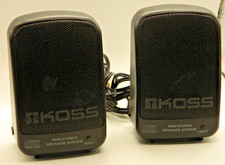 KOSS - SXM/7 - Amplified Mini Sterio Speakes - Set of 2 - Tested  Work Great -