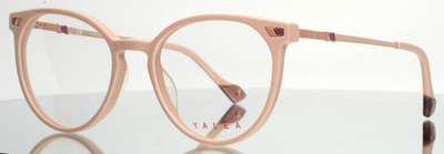 YALEA Wang VYA068 09FF Pink Womens Round Full Rim Eyeglasses 51-19-135 B:45