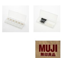 MUJI PP Portable Pill Case L with Removable Dividers 6.7 x 2.6 x 0.8 in 