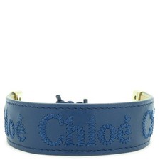 Chloe Women Jewelry Bracelet Woody Leather Blue Chc23Sfb19 Limited Edition VHTF