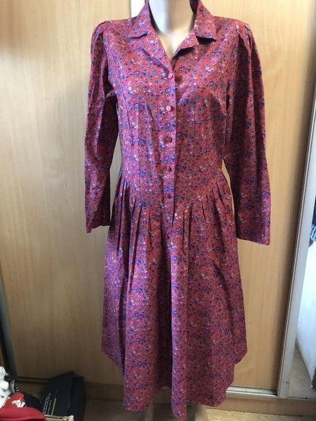 Women St Michael Dress Multicolor Cotton 40 / L /