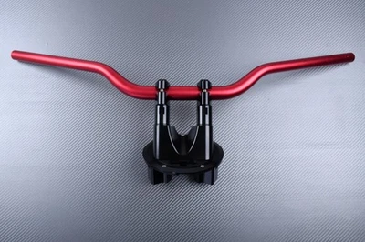 Pontets Riser avec Guidon Rouge-Noir Pour YAMAHA TMAX 530 T-MAX SJ09 2012-2014 - Photo 1/4