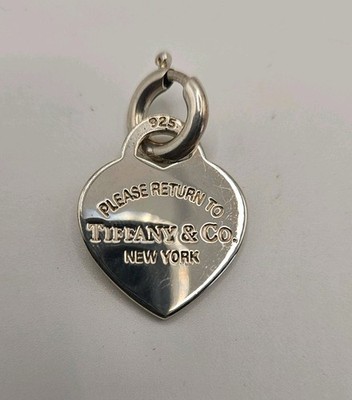 Authentic Tiffany & Co Please Return to Heart Tag W CLASP Sterling Silver Charm