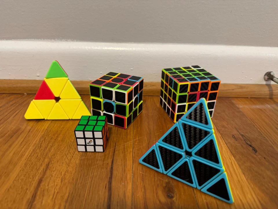 Rubik's Cube 拼图 - 混合 5 件 - 红宝石立方体、三角形、迷你 — 第 2/4 张图片