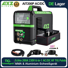 AIXZ AC/DC WIG-Schweißgerät AIT200P – 200A inkl. Fußpedal + Spot-Funkltion + Alu