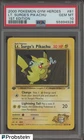 2000 Pokemon Gym Heroes 1st Edition #81 Lt Surge's Pikachu PSA 10 GEM MINT