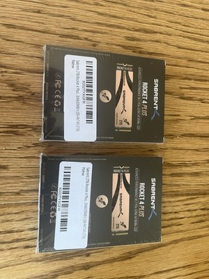 Two Sabrent 2TB Rocket 4 PLUS NVMe 4.0 Gen4 PCIe M.2 Internal SSD (SB-RKT4P-2TB)
