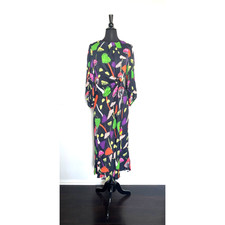 Farm Rio Mushroom Dress Sz M Cinched Cutout With beaded tassel Rare Dress