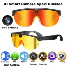AI Smart Glasses with Camera,Bluetooth Sunglasses Video Recording For Men Women
