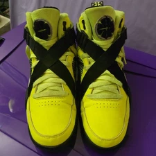 NIKE LUNAR AIR RAID 654480 700 SIZE 9 VOLT/BLACK MENS Tim Hardaway