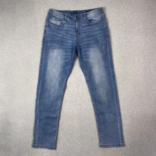 The Perfect Jean NYC Mens 36x36 (Fits 38x34.5) Athletic Fit Blue Stretch Denim