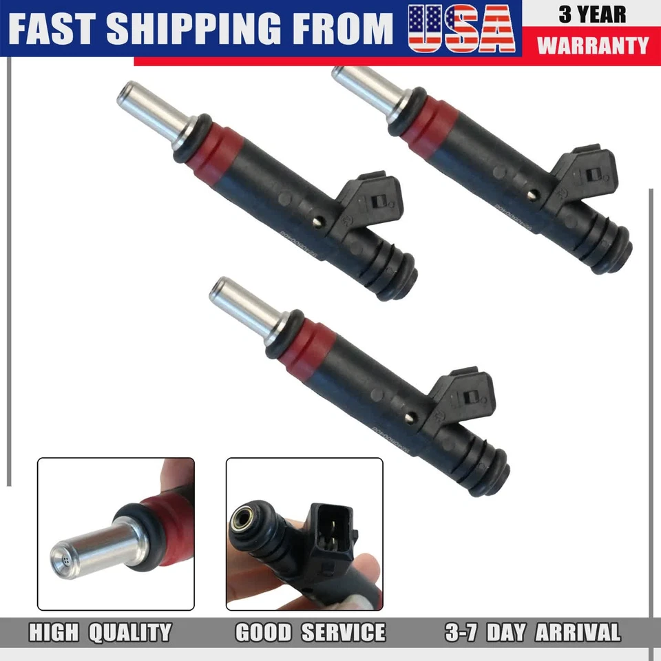 Set of 3 Fuel Injector For SeaDoo 4-Tec GTX RXT RXP Speedster Wake 215 420874520 Foto 4 de 4