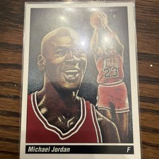 Michael Jordan 1990 NBA Austin Cards NBA Paintings (Rare card-Near mint)