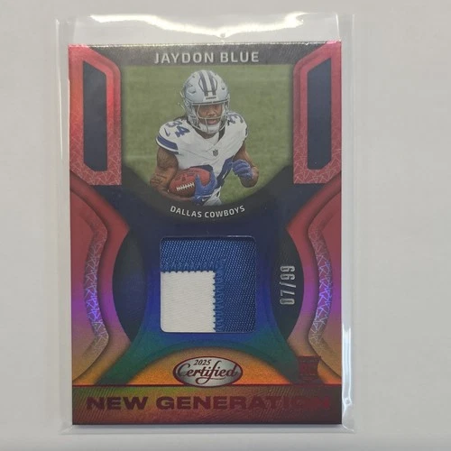 2025 Panini Certified New Generation Jerseys Mirror Jaydon Blue #NGJ-JBE Red /99