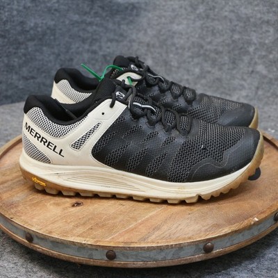 Merrell Nova 2 Mens Size 10 Wide Trail Running Shoes Black White Vibram J067017W