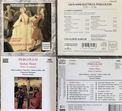 Pergolesi La Serva Padrona/Stabat Mater/Orfeo. 2CDs