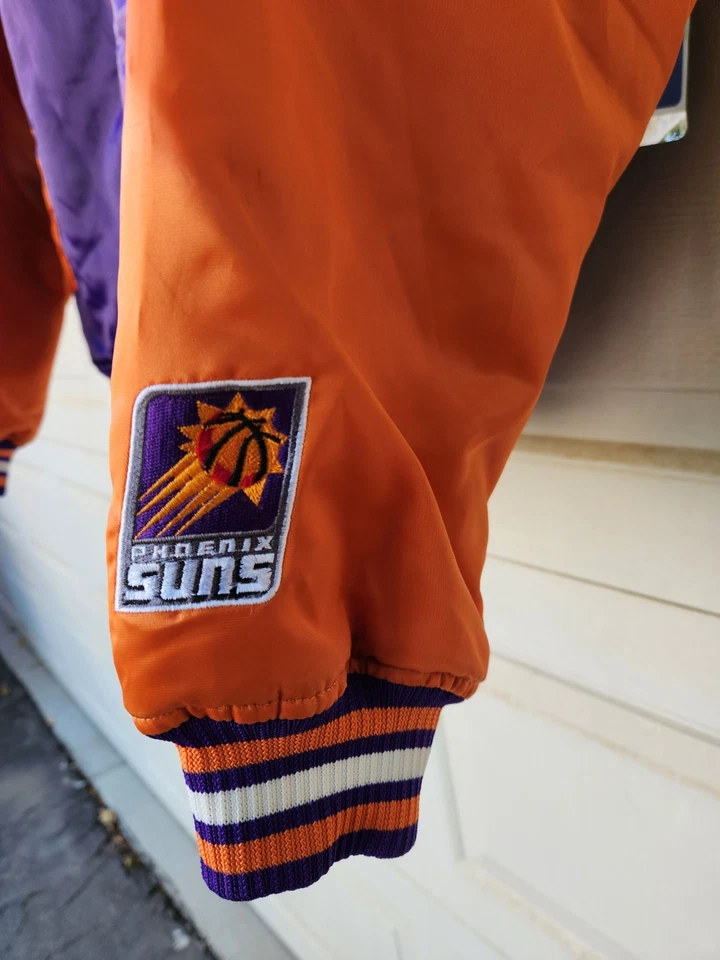 NEW Vintage Unk Phoenix Suns Varsity Jacket Men's XXL Bomber Snap Letterman NBA - Image 3 of 4